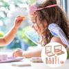 Wooden Makeup Toy Set For Kids Lipstick Eyeshadow Blush Pretend Play Cosmetics Kit