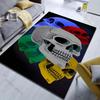 Personalized Multi-colored Skull Pattern Carpet for Bedroom Living Room Bedside Sofa Floor Mat Modern Home Decor Area Rug