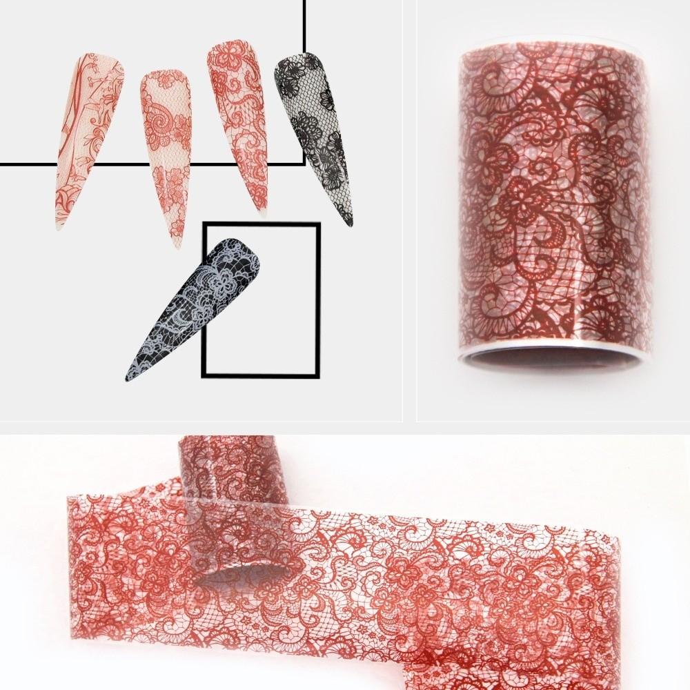 Black White Nail Foils Lace Design Nail Art Stickers Professional Nail Stickers  Nail Decoration