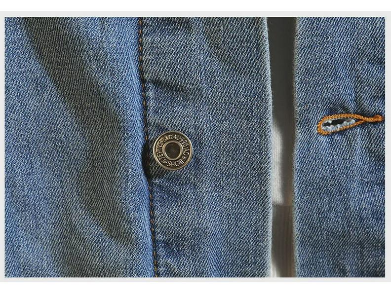 Мужская модная корейская хип-хоп джинсовая куртка - свободная, универсальная, с капюшоном