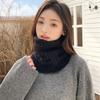 Korean Style Knitted Scarf Solid Color Pullover Wool Bib Simple Turtleneck Fake Collar  Women