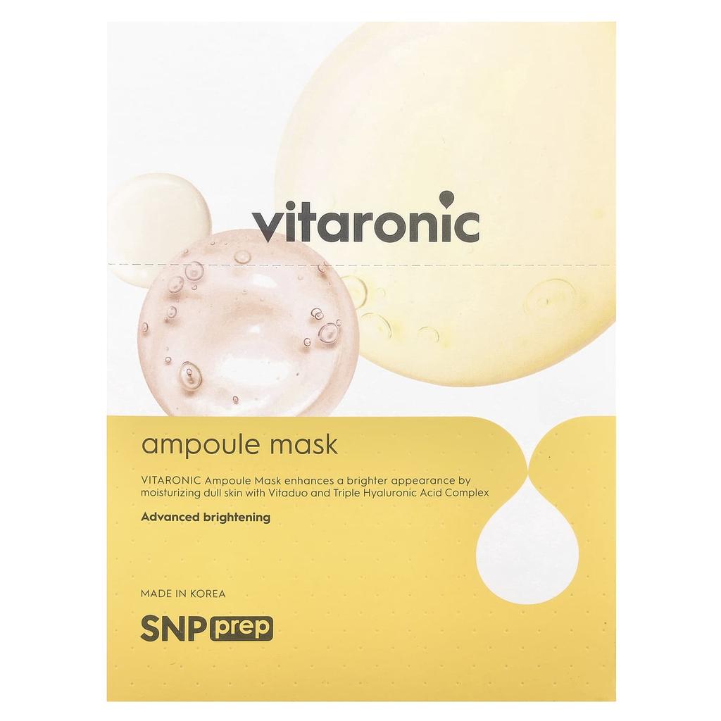 SNP Vitaronic, Ampoule Beauty Sheet Mask, 10 листов, 25 мл (0,84 жидких унции) каждый