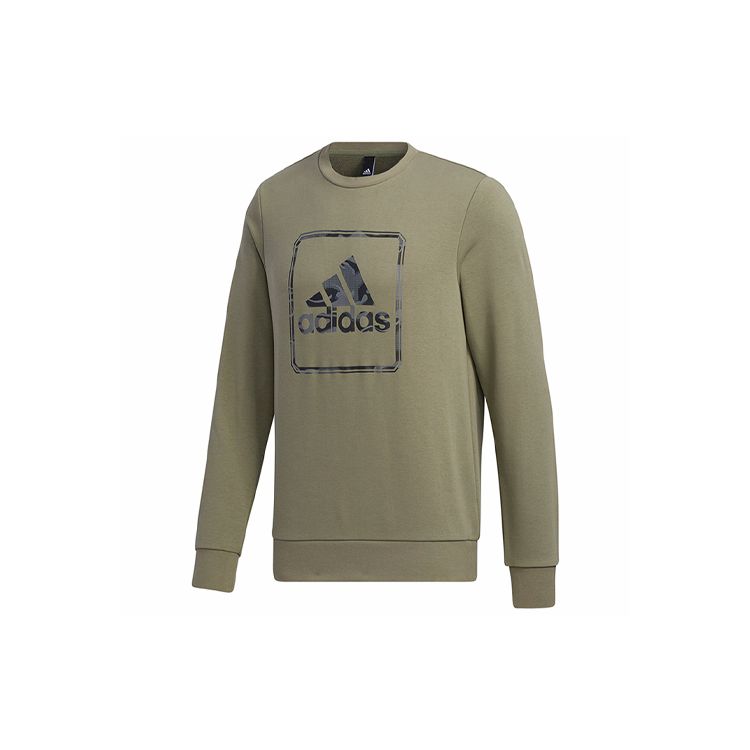 adidas MH Gfx Ft Bos Logo Sport Pullover Hoodie Men Tops Trace-Green GM4478