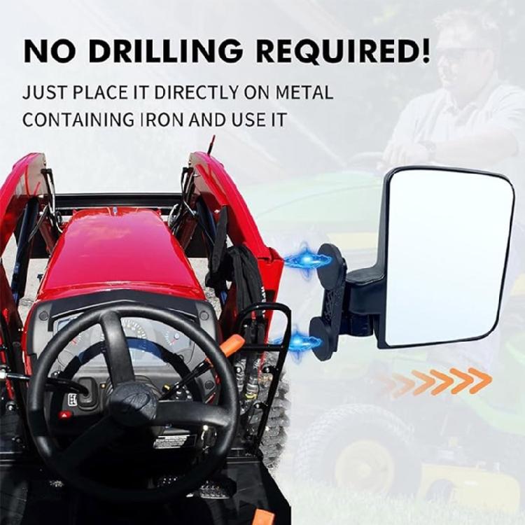 Регулируемое зеркало заднего вида Замена боковых зеркал для гольф-кара с винтами Прокладка Магнитные боковые зеркала Простая установка
