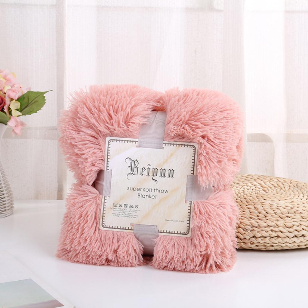 Большой фланелевый плед, длинный пушистый плюшевый плед для дивана, кровати, зимний теплый, мягкий, пушистый, из искусственного меха, покрывало, разных цветов