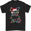 Funny Dog French Bulldog Tree Christmas Lights Xmas Pajama Dog Lover T-Shirt