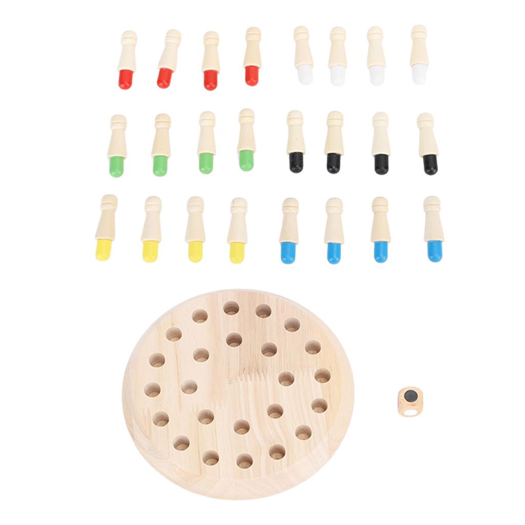 Color Matching Stick Chess Intelligence Development Wooden Memory Chess Game for Kids
