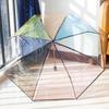 Umbrella Colorful Transparent Automatic Umbrella Travel Lightweight Folding Umbrella Wind and Rain Resistant Three Fold Umbrella