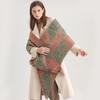 Checkerboard Checkerboard Scarf Faux Cashmere Fall and Winter Padded Fur Side Paragraph Thickened Warm Plush Scarf