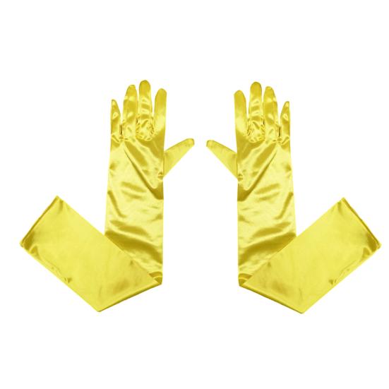 1 пара гладких атласных длинных перчаток, шелковистый материал, маскарадные перчатки, аксессуары для свадебного платья для фотосессии