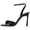 Pu Stylish Minimalist Commuter Ankle Strap Sandals Women Sandals Black 12318510-38