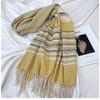 Plaid Tassel Scarf - Soft Imitation Fleece, Warm & Windproof Shawl for Men and Women, Perfect for Autumn and Winter Outdoor Fashion