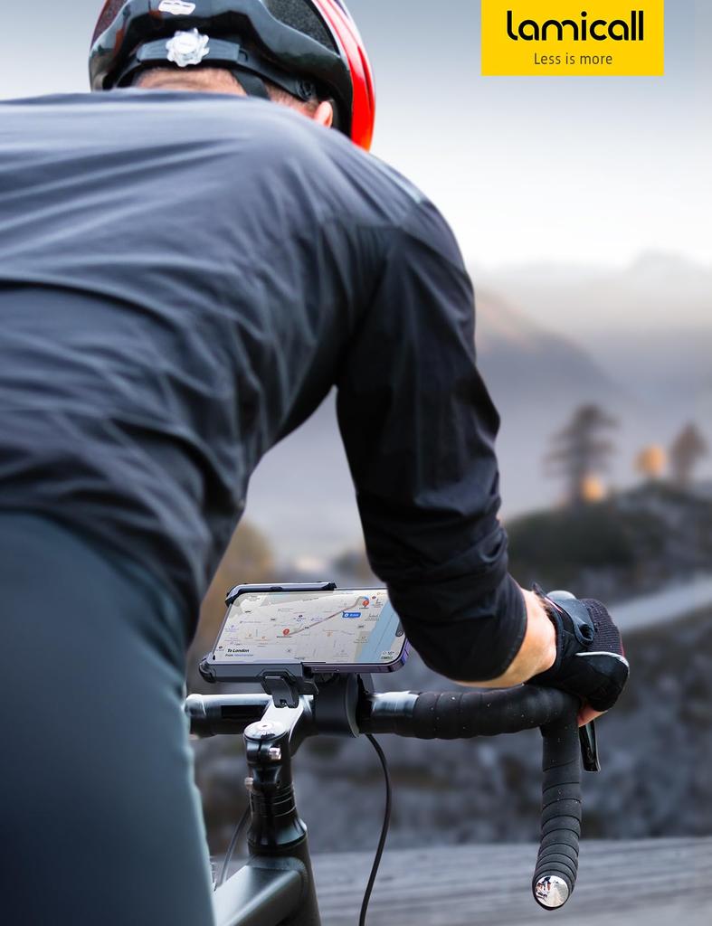 Lamicall Bicycle Phone Bike Phone Smartphone Bicycle Road Bike iPhone Bike Drop Easy Compatible with iPhone 16 16 16 Pro iPhone Pro Pro and Android