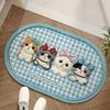 Weaving Texture Absorbent Mat Cartoon Anti Slip Mat Decorative Mat Bathroom Mat  Kitchen