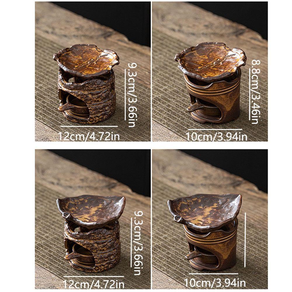 Retro Style Tea Light Candle Holder Ornament Removable Wax Melt Burner Split Multi Functional Candle Heating Tea Stove Gift