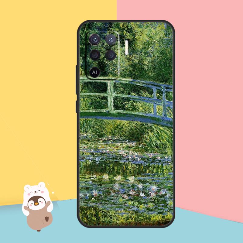 Чехол Claude Monet Garden Lotus Bridge для OPPO A94 A74 A54 A53S A53 A31 A5 A9 2020 A52 A72 A83 A91 A93 A1K A15 A16, чехол