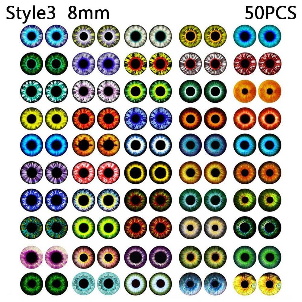 50 шт./25 пар забавные аксессуары время драгоценный камень кукла глазные яблоки глаза животных стеклянные куклы глаза DIY ремесла