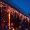 Solar-Powered LED Icicle Christmas String Lights for Outdoor Courtyard Decoration