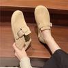 Fashion Women's Closed Toe Slippers Cow Suede Clogs Sandals for Women Retro Fashion Garden Mule Clog Slides 35-40