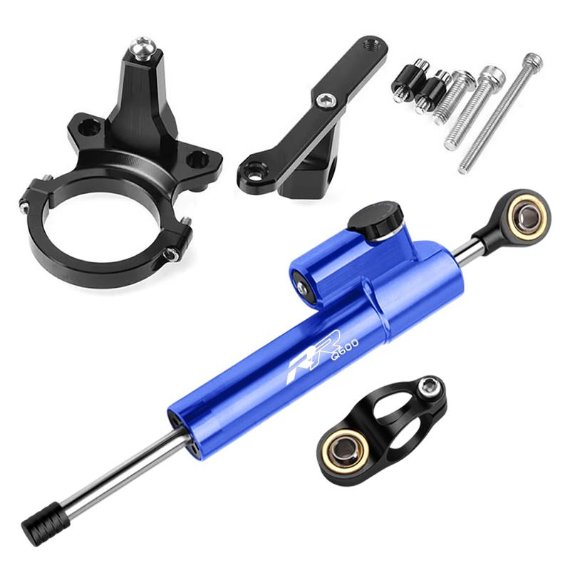 For QJMOTOR RRQ600 Motorcycle Aluminum Steer Damper Mounting Bracket Kit RRQ600 2021 2022 Fiber Carbon Accessories