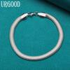 925 Sterling Silver 6mm Snake Chain Bracelet Men's and Women's Fashion Jewelry