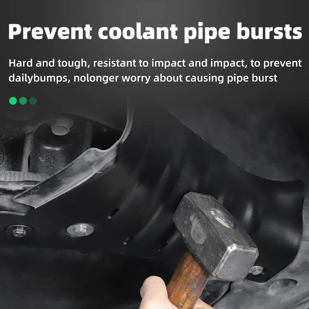 LUCKEASY For Tesla Model3 ModelY Car Carbon Steel Chassis Protection Cover Chassis Coolant Pipe Guard Modification Accessories