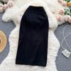 Autumn And Winter Tweed Skinny Medium-Length Paragraph Solid Color Hundred With High Waist Package Hip Half-Body Skirt