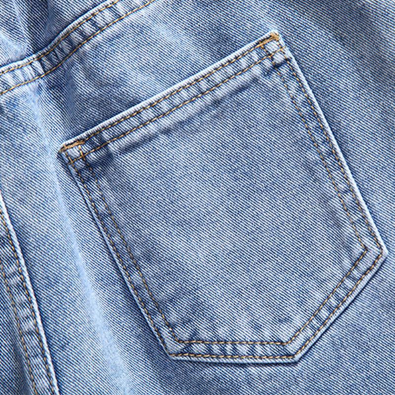 Короткие джинсы больших размеров для женщин, летние повседневные синие свободные женские джинсовые шорты с заусенцами, широкие джинсовые брюки