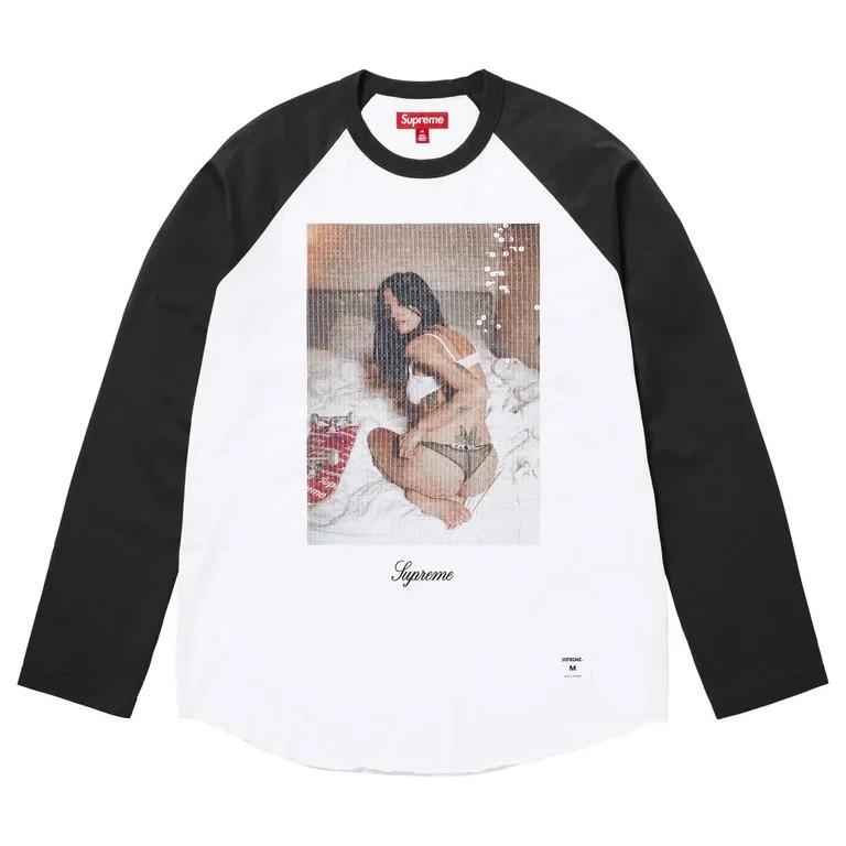 Supreme x Larry Clark Sequin Raglan L/S Top Black