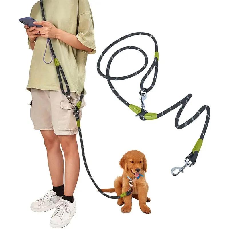Hands Free Dog Leash Reflective Nylon Pet Walking Running Jogging Adjustable Walking Free Hands Rope Chain for Small Large Dogs