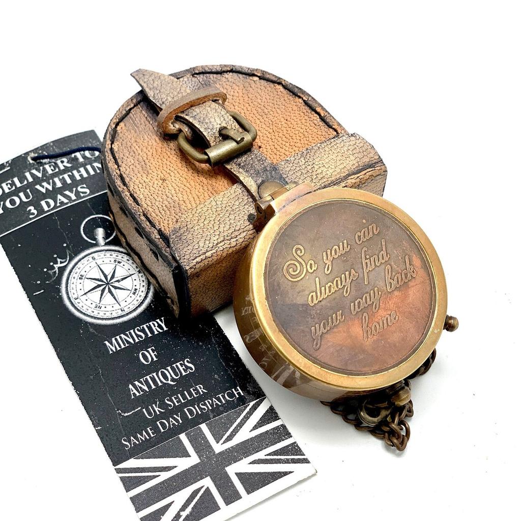 Pocket Compass Brass Nautical Compass, Handmade Compass, Christmas Gift, Gift for Husband, Gift for Her, Wedding Gift