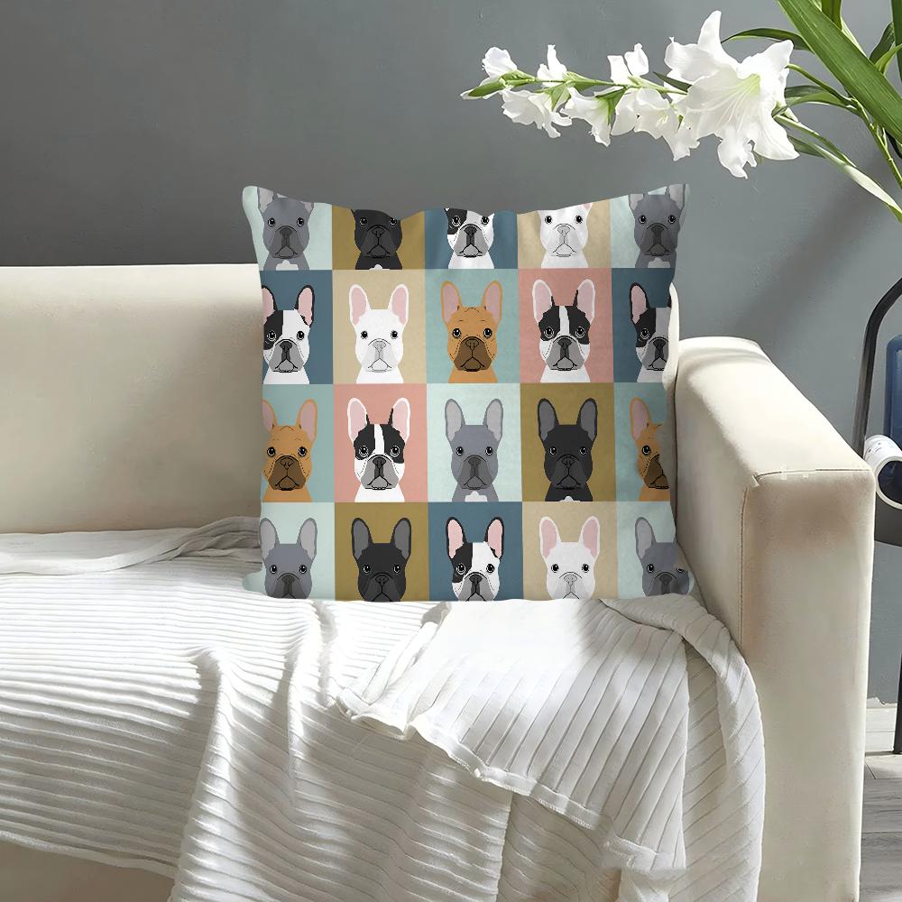 Чехол для подушки для ванны с бульдогом, квадратная подушка, спальня, диван, подушка для отдыха и комфорта, автомобиль, гостиная, домашний декор
