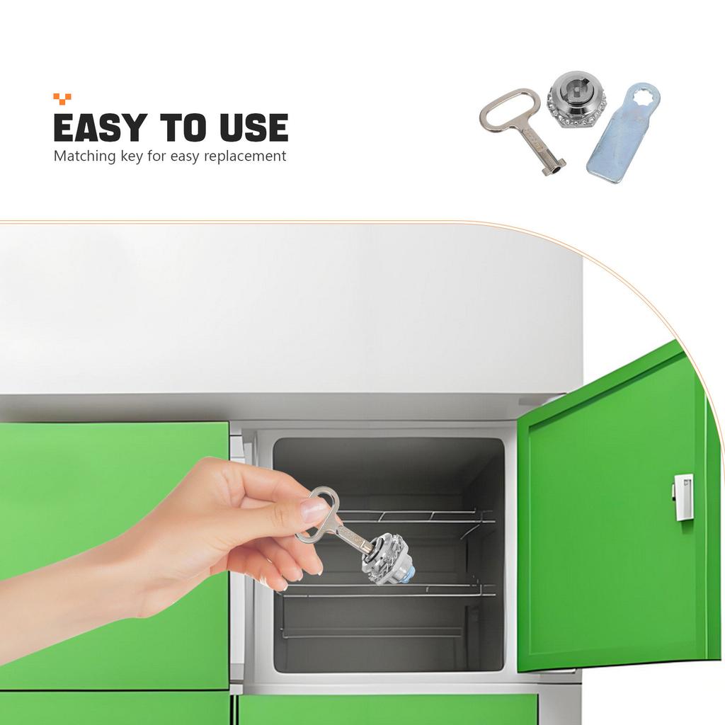 Замок из цинкового сплава Электросчетчик Газовый шкаф Коробка Защелка Фурнитура безопасности Ключ Мусорный бак Серебристый Ключ для водяного шланга