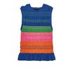New Fall Women's Clothing Rainbow Stripes Honeycomb Fashion Sleeveless Casual Knitting Vest Tops 5802100