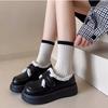 Thick-soled Velvet Loafers Women's 2025 New Ugly Cute British College Style Heightened Warm Cotton Shoes Small Leather Shoes