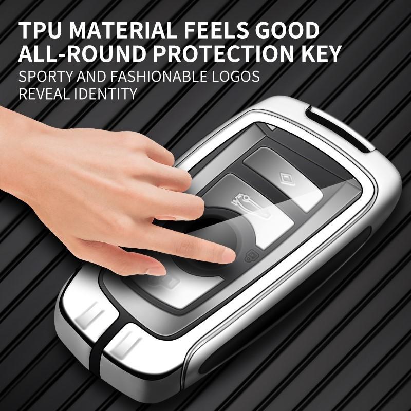 Zinc Alloy Leather Car Key Case Cover Shell For BMW 1 3 5 7 Series X1 X3 X4 X5 F10 F15 F16 F20 F30 F18 F25 M3 M4 E34 Accessories SXD34H