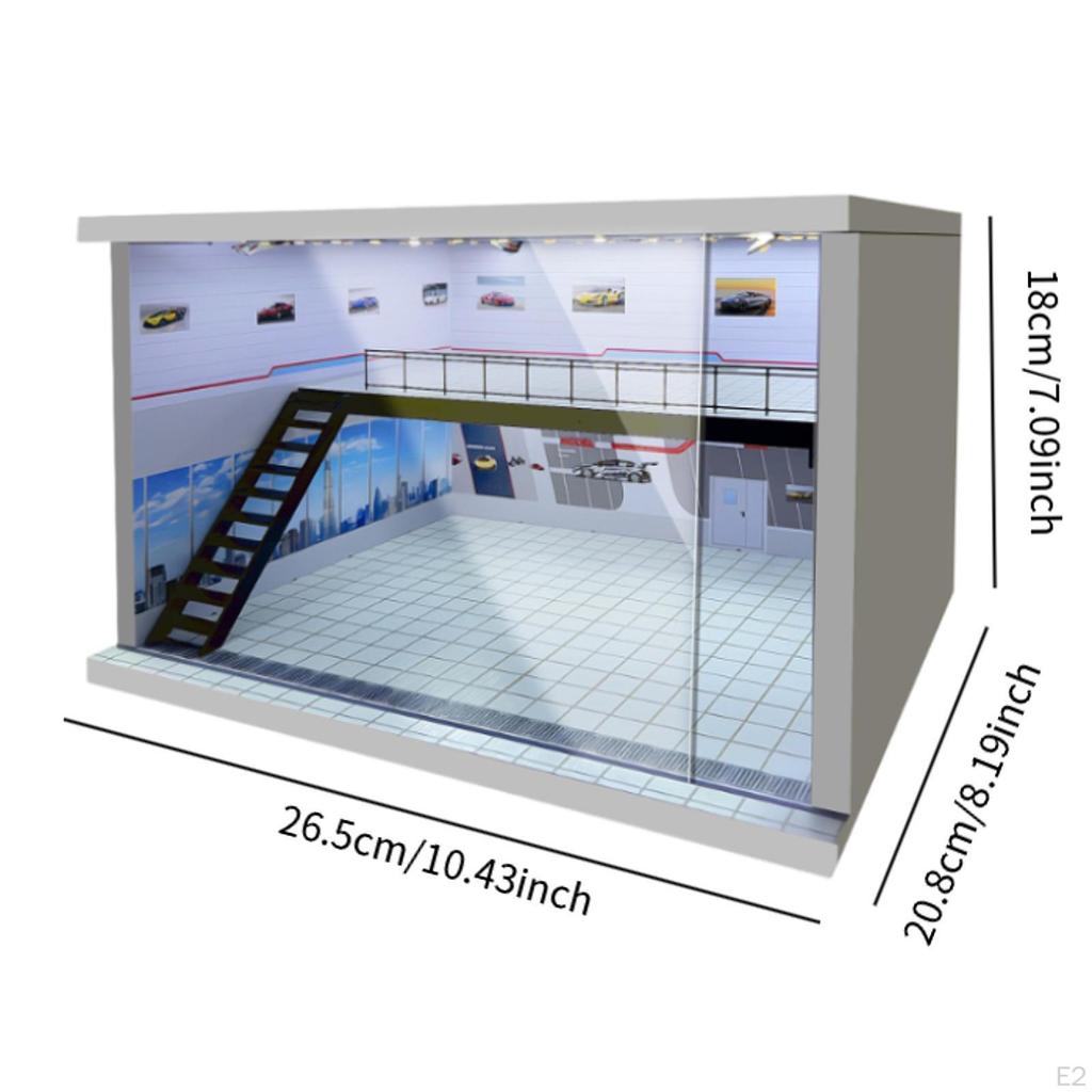 1/64 1/36 1/32 масштаб автомобильный дисплей акриловое парковочное место со светодиодной подсветкой для коллекционеров
