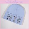 Letters Nyc Rhinestone Knit Hat For Unisex Autumn Winter Warm Cap Fashion Gift