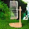 Adjustable Height Hamster Exercise Wheel Wooden Stand Hamster Running Stand  Easy To Disassemble