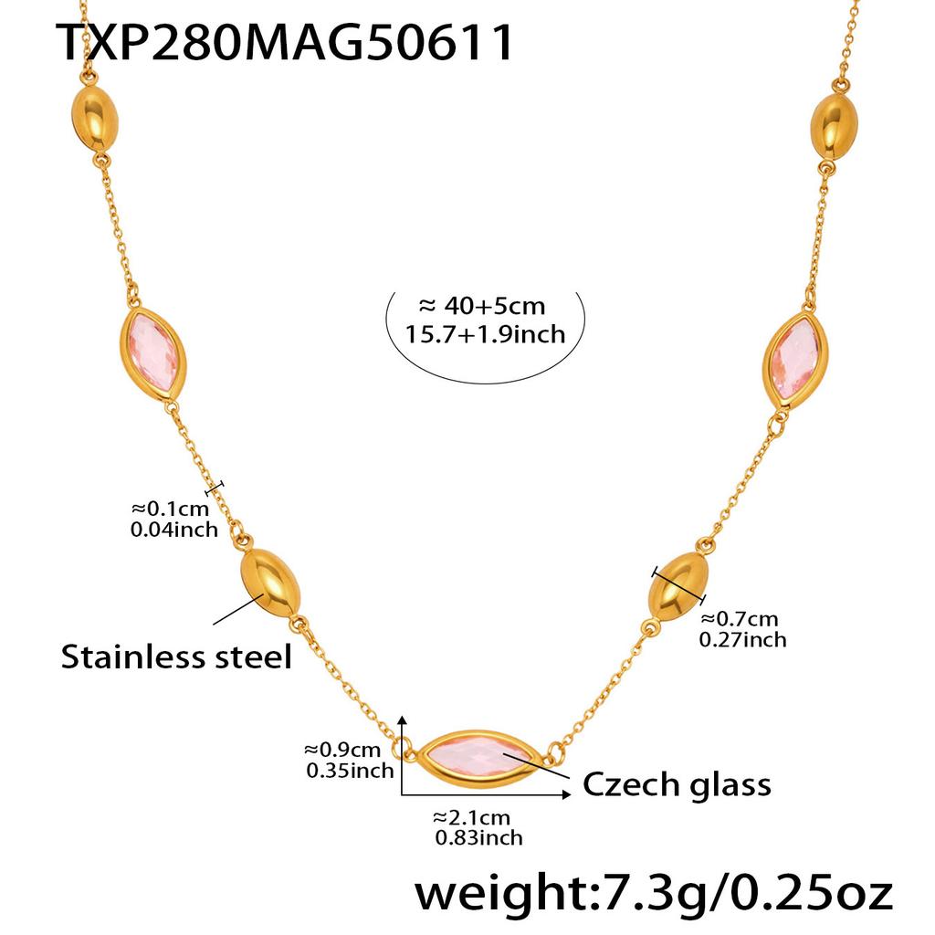 6 Цветов Граненые Чешские Стеклянные Ожерелья Браслеты Висячие Серьги на Нержавеющей Стали Цепочка Ожерелье Браслет Серьга Для Женщин