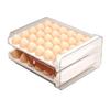 Refrigerator Egg Holder Plastic Anti Breakage Clear Drawer Design Egg Storage Container for Kitchen