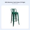 Upholstered Highspine Bar Stool rustic design Counter Chair With supportrest Built-in Footrest for Homeowners, Cafe, Dining Area