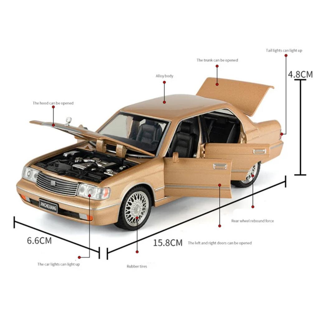 1/32 Toyota Crown 133 JZS133 Сплав Классическая Модель Старого Автомобиля Литой Металл Ретро Автомобиль Модель Автомобиля Звуковая и Световая Симуляция Детская Игрушка Подарок