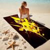 Beach Towel with Pokémon Pikachu Pattern - soft,absorbent,machine washable Lightweight&Modern,swimming,Travel Essentials