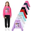 4187 Kids Girls Bunny Monkey Printed Fashion Casual Long Sleeves Hoodies