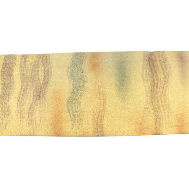 Used [5% OFF until 104] Fukuro Obi Women's Pure Silk Gold Simple Fluttering Pattern Length 418cm Width 30.5cm Tailored Obi Obi Same Day Shipping