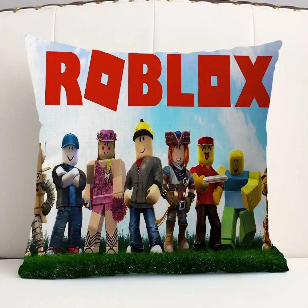 Cartoon R-Robloxs Game Pillow Gifts Home Office Furnishings Bedroom Sofa Car Cushion Cover Case 45X45Cm