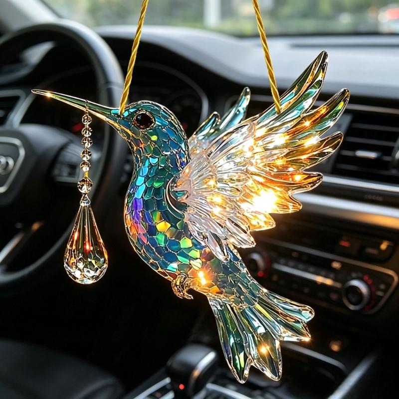 Two-dimensional plane2Two-dimensional flat sunlight capturing decorative refraction device with colorful light rays, exquisite and compact black