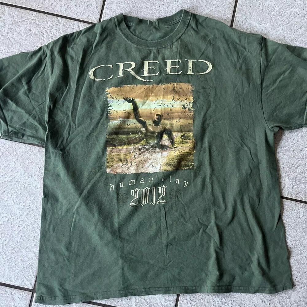 Creed Human Clay Tour Band Зеленая футболка Полный размер S-5XL AR280 Унисекс футболка
