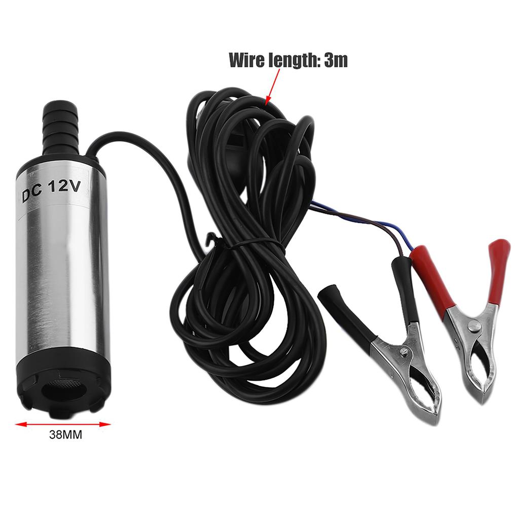 38MM 12V Oil Pump Electric Stainless Steel LeakproofDiesel Pumps Low Noise Fast Speed Oils Extractor Construction Outdoor